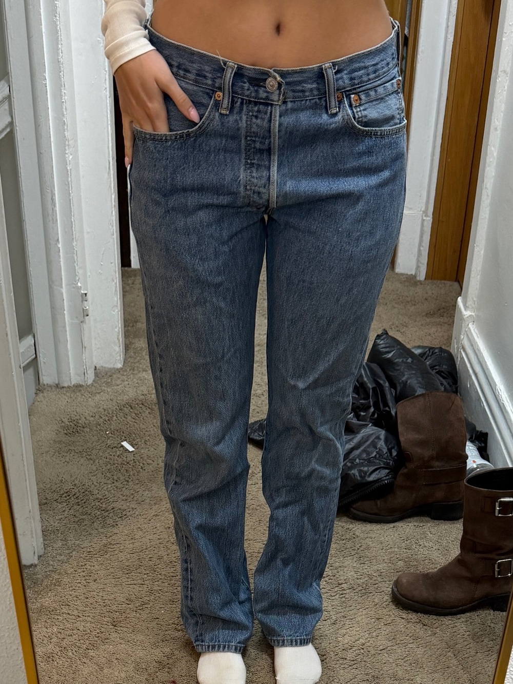 Vintage Levi jeans Classic Straight-Leg Blue Denim